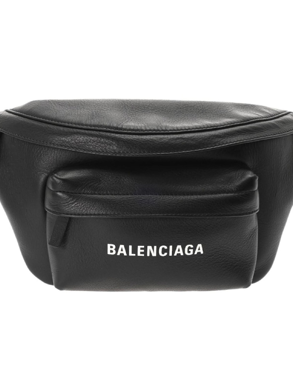 Balenciaga Everyday Black Leather Logo Belt Bag
